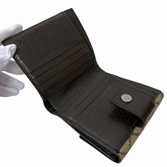 Pre Loved gucci GG Canvas Wallet Unisex Brown Wallets - Picture 3 of 8